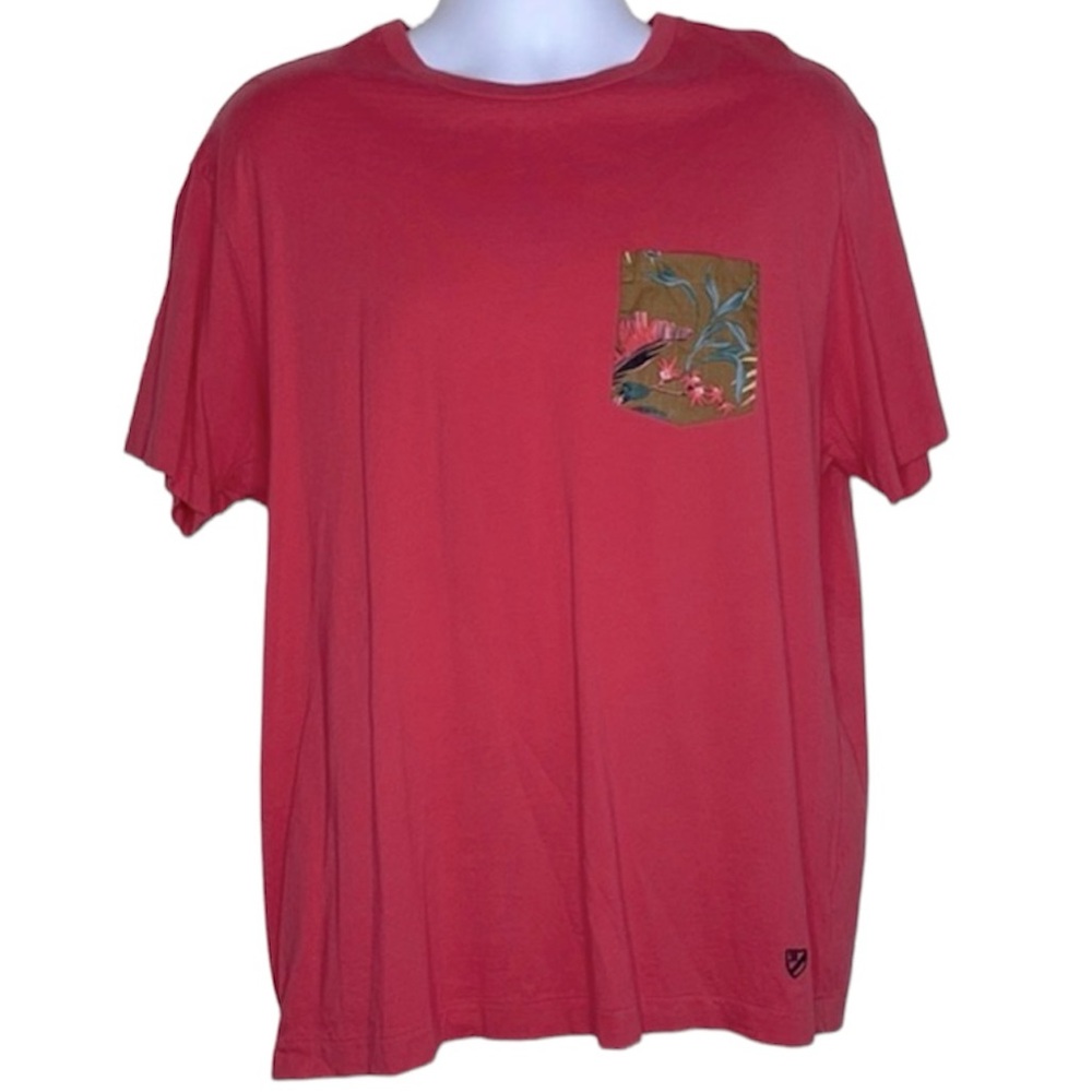 3 for $20 DANIEL CREMIEUX Mens 100% Cotton Tropical Short Sleeve T-Shirt Pink L